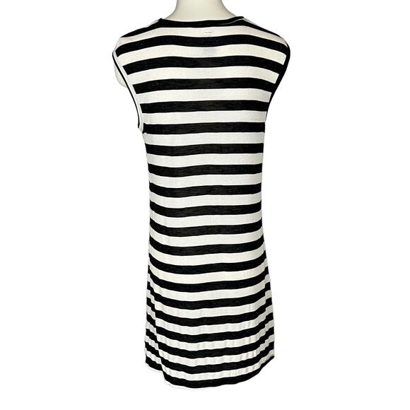 Volcom (M) Lived In Rib Mini Dress Stripe CoverUp Muscle Sleeveless - Picture 2 of 9